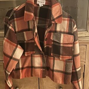 Women's Plaid Jacket - Red and Black